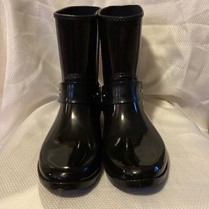 Michael Kors black rain boots